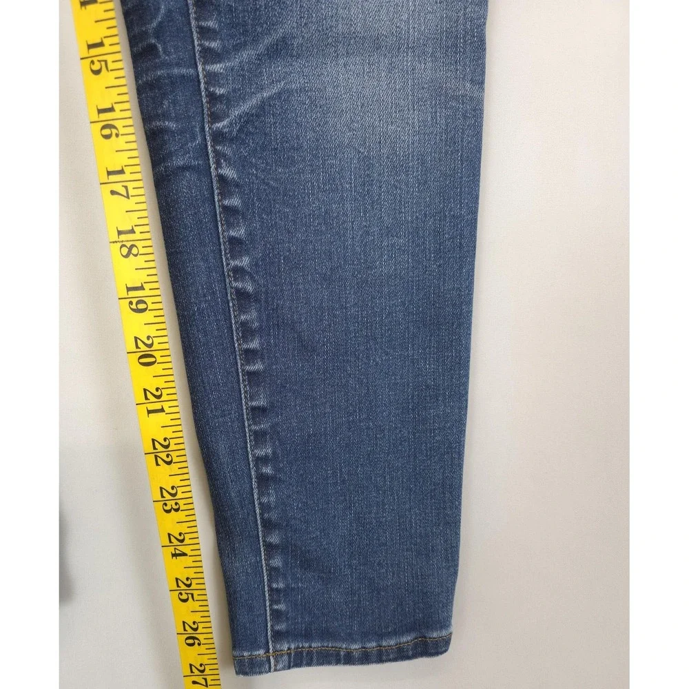 Madewell Skinny Skinny‎ Jeans Women 30 Blue Distressed Stretch Denim Mid Rise